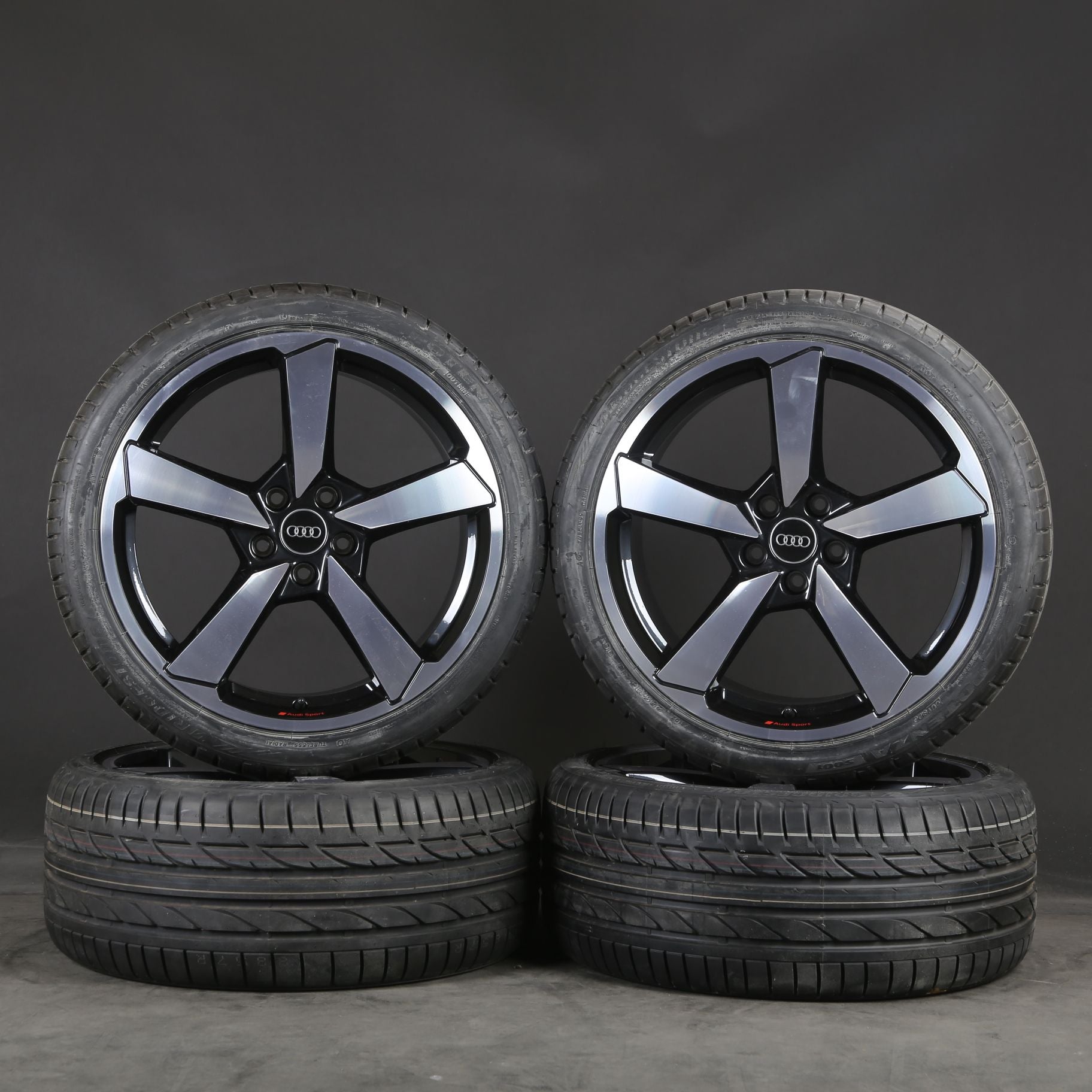 AW12105 Audi A5 Black Machined OEM Wheel Rim