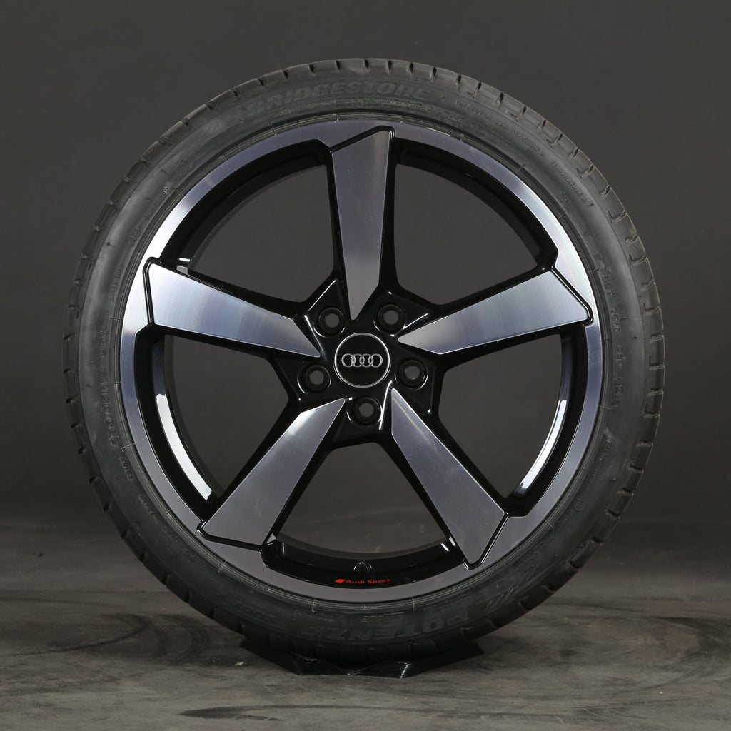 AW12105 Audi A5 Black Machined OEM Wheel Rim