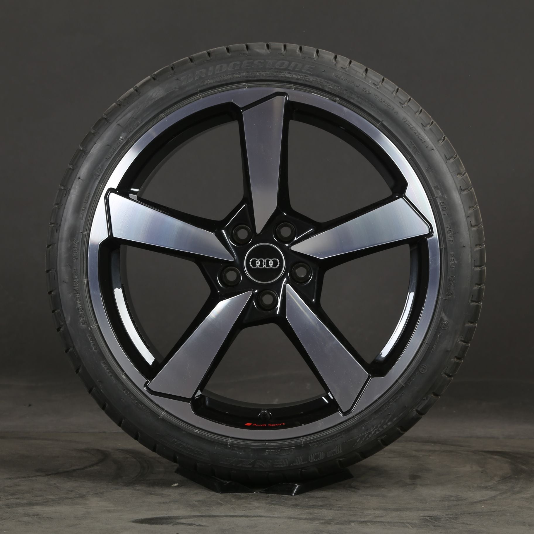 AW12105 Audi A5 Black Machined OEM Wheel Rim